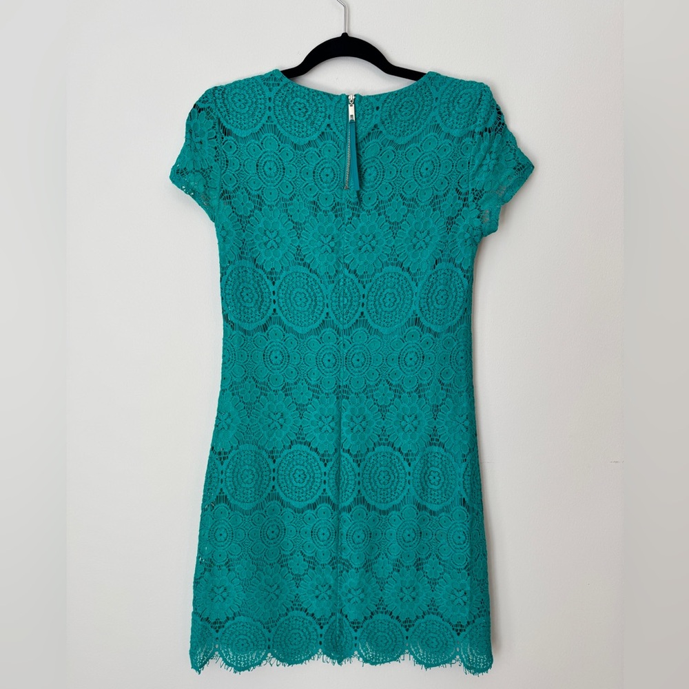 Laundry by Shelli Segal Lace Shift Dress - Teal, Women’s Size 2 - Picture 5 of 7